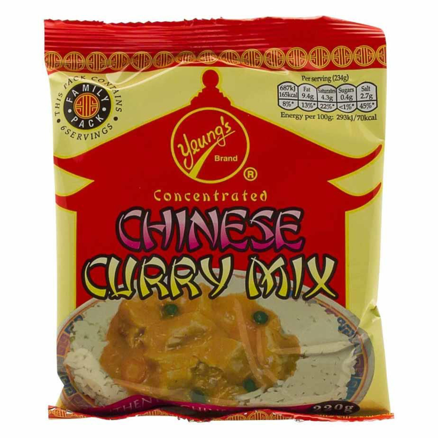 Yeungs Yeungs Genuine Chinese Curry Mix Pack 220g Russells British Store