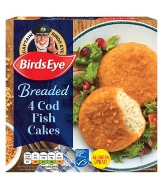 Birds Eye Breaded 4 Cod Fish Cakes 198g