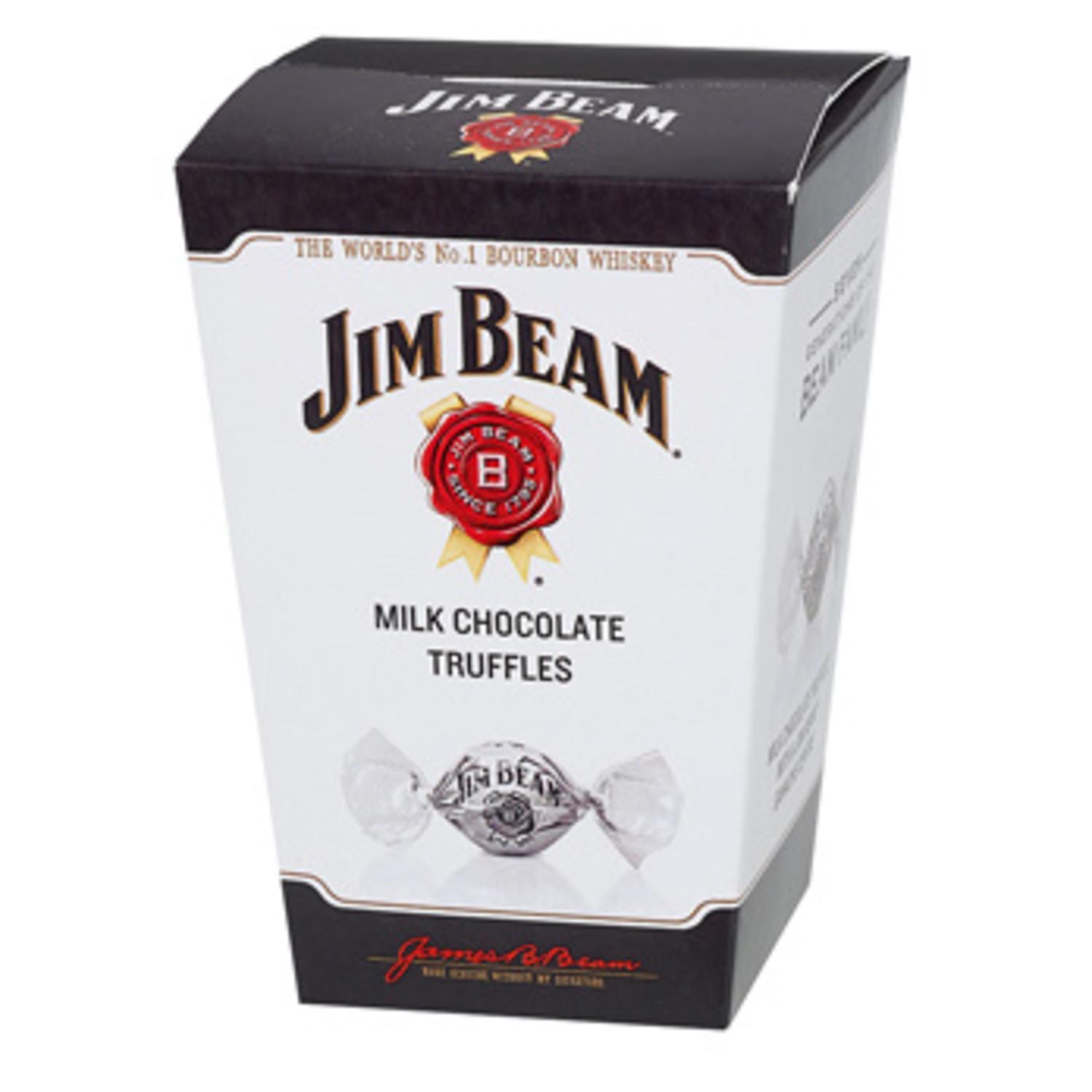 Jim Beam flavoured belgian chocolate truffles in tapered Box 130g (5056030508479)