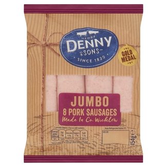 Henry Denny & Sons 8 Jumbo Pork Sausages 454g