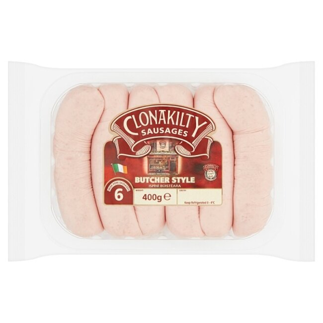 6 Butcher Style Irish Pork Sausages 400g