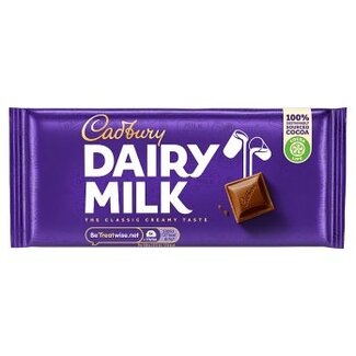 Cadburys Dairy Milk Chocolate Bar 95g