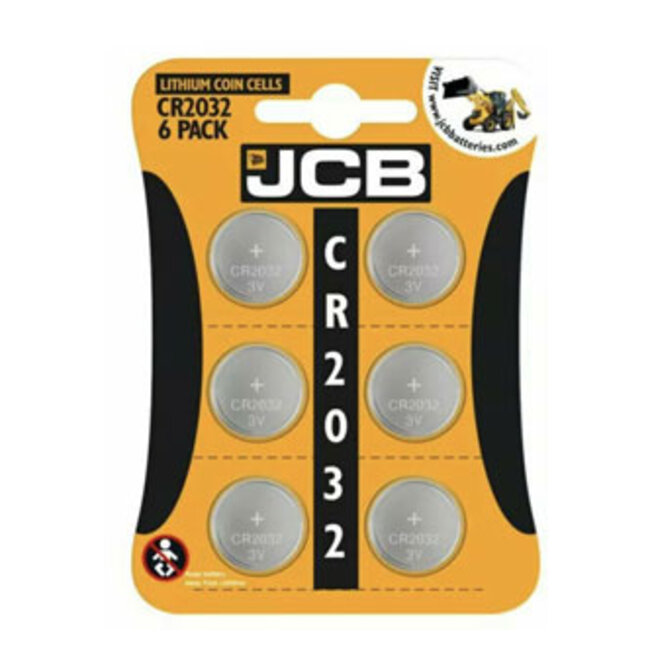 JCB Lithium Coin Cell Battery Cr 2032 6pk