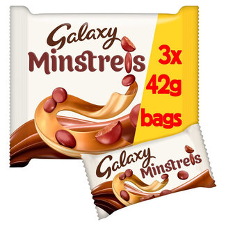 Mars Galaxy Minstrels Chocolate Bags 3 x 42g