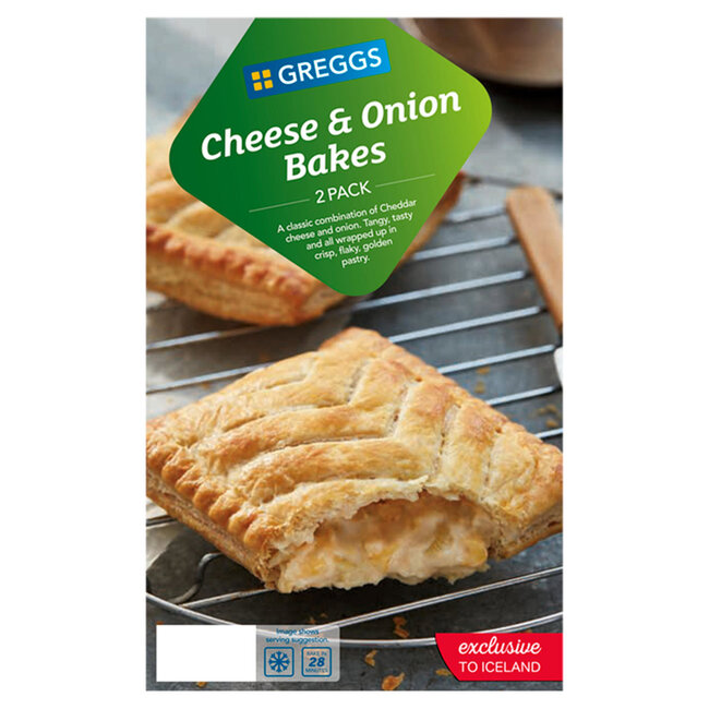 2 Cheese & Onion Bakes 288g