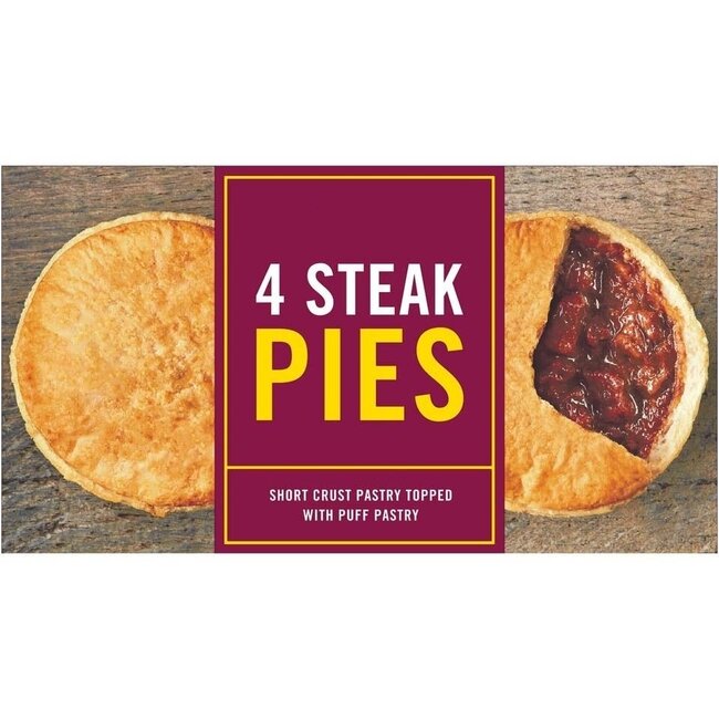 4 Steak Pies 568g