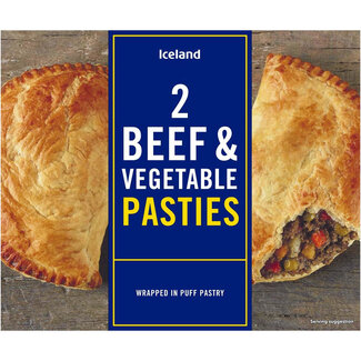 Iceland 2 Beef & Vegetable Pasties 360g