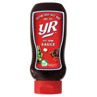 Yr Spicy Brown Sauce Squeezy 480g
