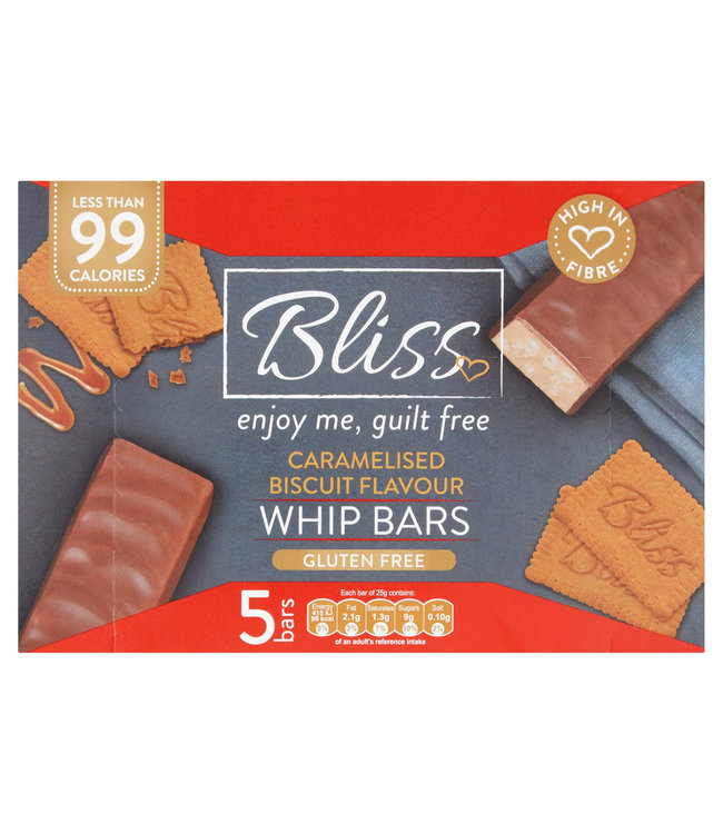 Bliss Caramelised Biscuit Whip Bars 5x25g