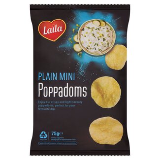 Laila Plain Poppadoms 75g