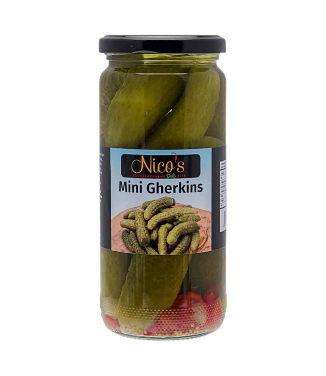 Nicos Nicos Mini Gherkins 500g Russells British Store