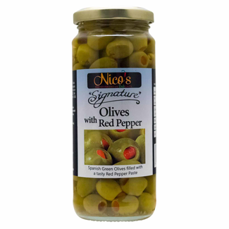 Nicos Nicos Signature Red Pepper Stuffed Green Olives 340g