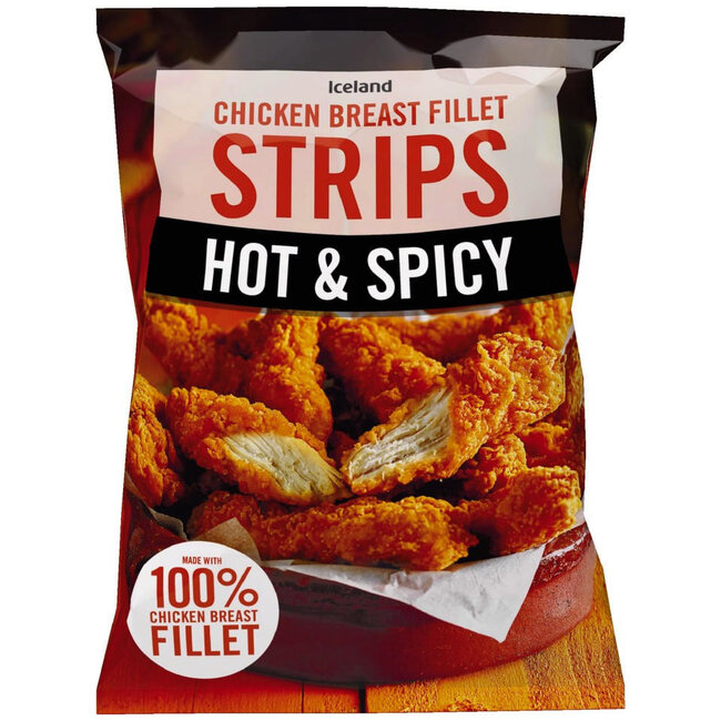 Hot and Spicy Chicken Breast Fillet Strips 500g