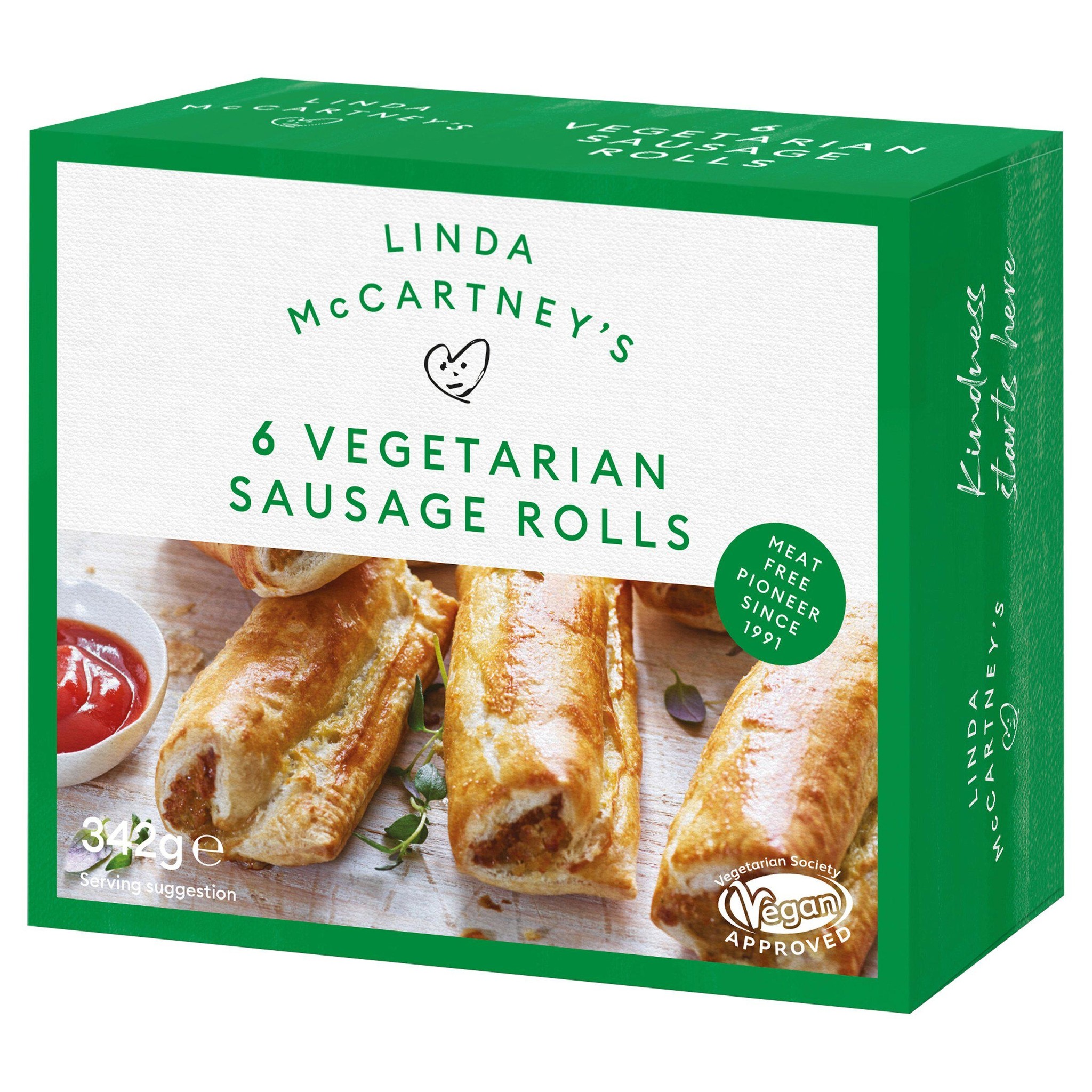 Linda McCartney 6 Vegetarian Sausage Rolls Russells British Store