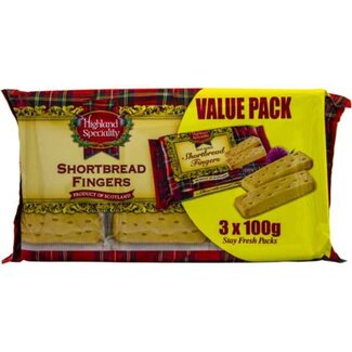 Highland Speciality Shortbread Fingers 3x100g