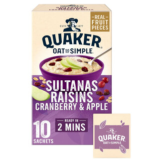 Quaker Oat So Simple Sultanas & Raisins Porridge 10 Sachets