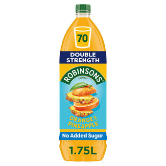 Robinsons Double Strength Orange & Pineapple - No Added Sugar 1.75L