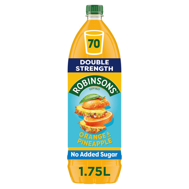 Double Strength Orange & Pineapple - No Added Sugar 1.75L