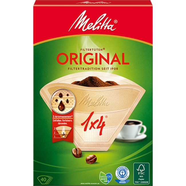 Melitta Original 40 Coffee Filters 1x4