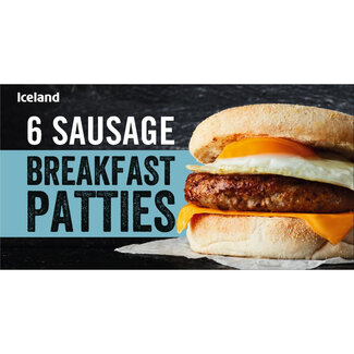 Iceland 6 Sausage Breakfast Patties 342g