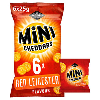 Jacobs Mini Cheddars Red Leicester 6x25g