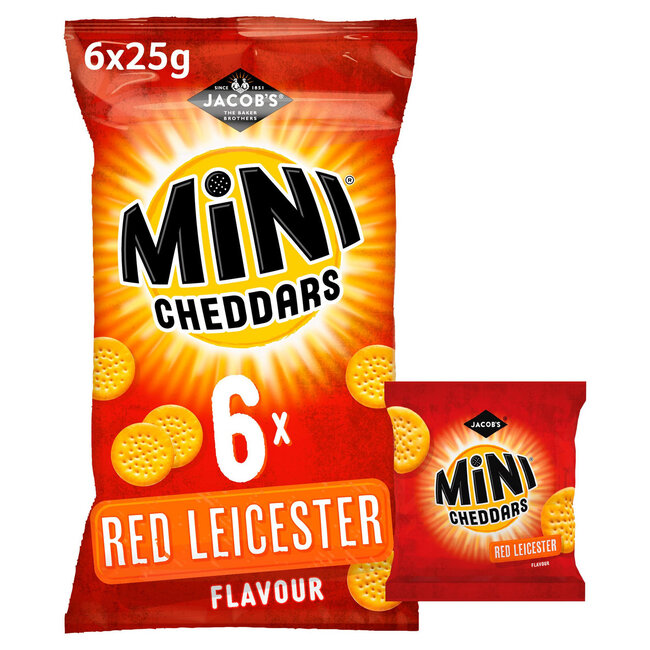 Mini Cheddars Red Leicester 6x25g