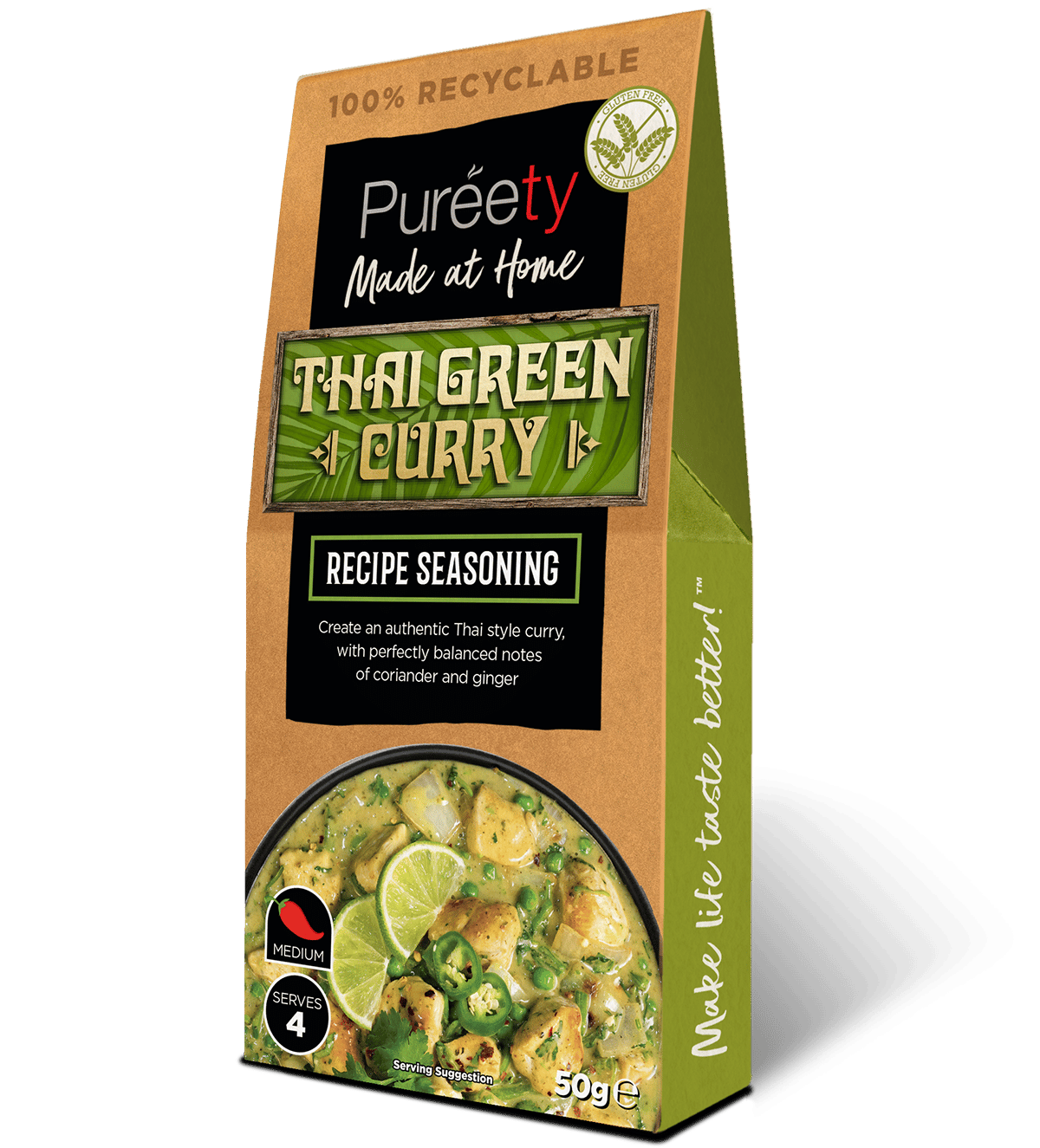 Pureety Thai Green Curry Recipe Seasoning 50g Russells British Store