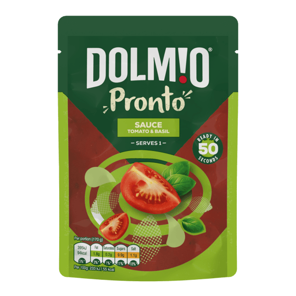 Dolmio Tomato and Basil Pasta Sauce Microwave Pouch 170g