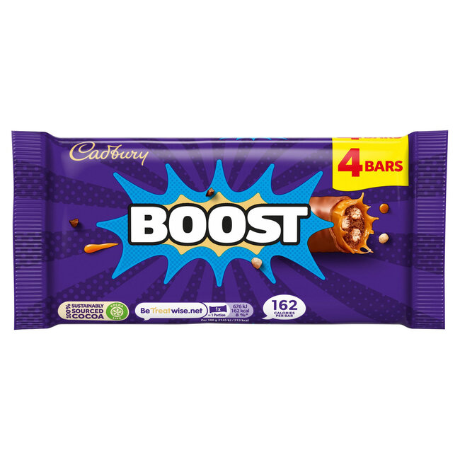 Boost Chocolate Bar 4 Pack 126g