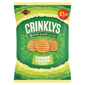 Jacobs Crinklys Cheese & Onion 90g