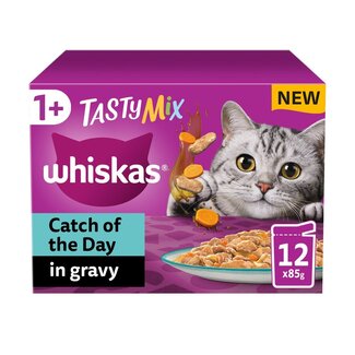 Whiskas 1+ Tasty Mix Fish Selection in Gravy 12 x 85g