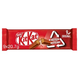 Nestle Kit Kat Original 2 Finger 9 Bars 9x20.7g