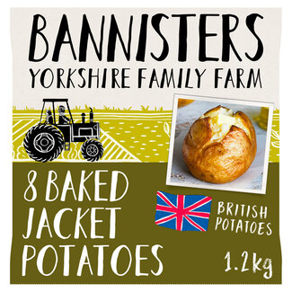 Bannisters 8 Baked Jacket Potatoes 1.2kg