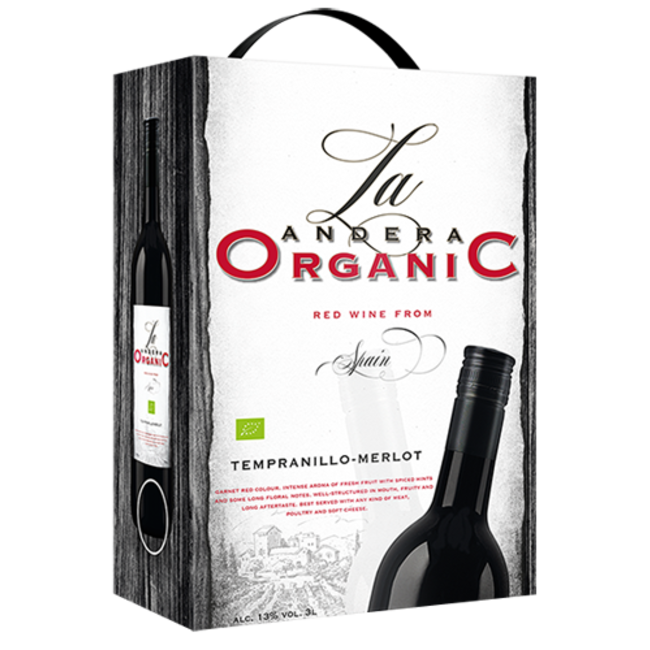 La Andera Organic Merlot | 13% | 3L Bag in Box