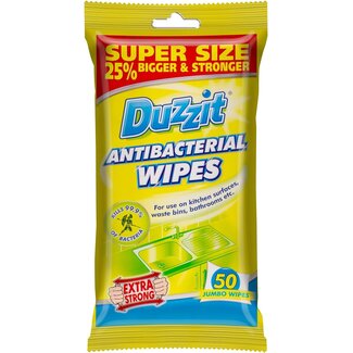 Duzzit Anti Bacterial Wipes 50 pack