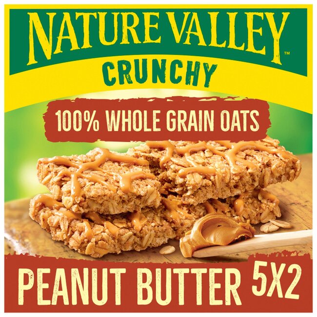 Crunchy Oats & Peanut Butter 10 Bars (5x2)