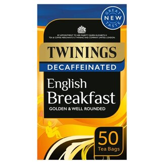 Twinings English Breakfast Decaffeinated 50 Tea Bags