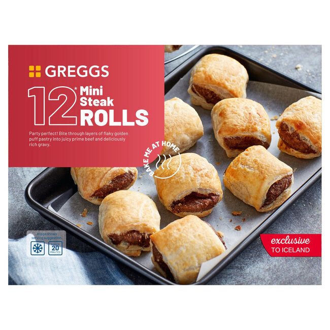 12 Mini Steak Rolls 360g