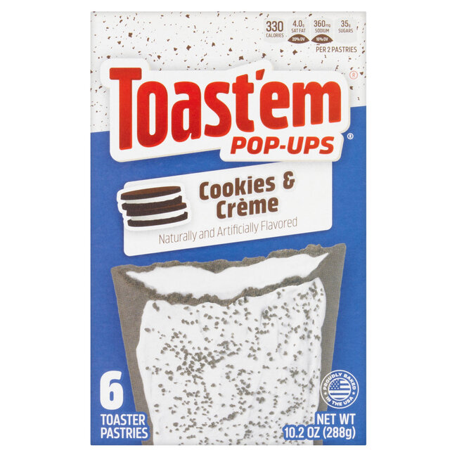 Toast'em Pop-Ups 6 Cookies & Creme 288g
