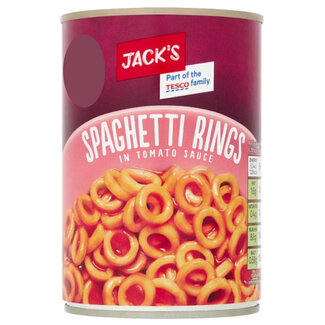 Jacks Spaghetti Rings in Tomato Sauce 410g