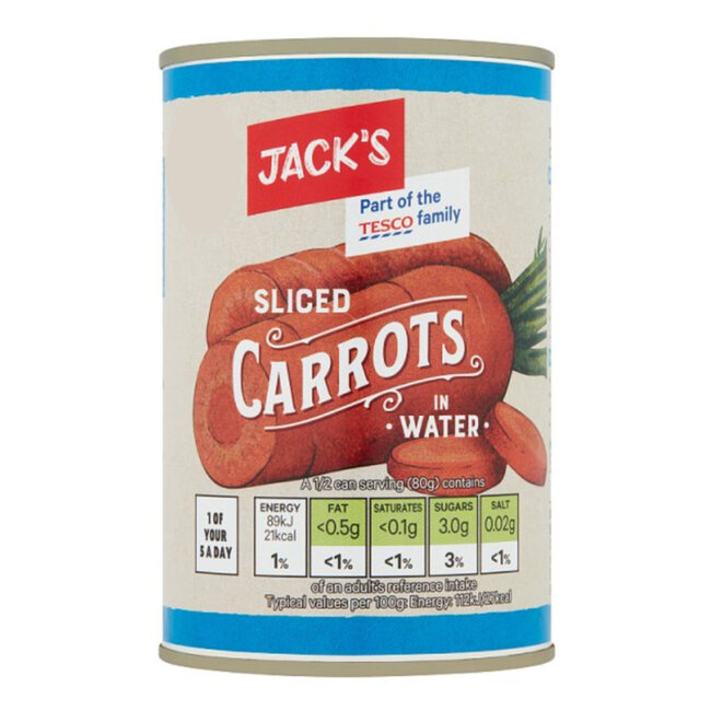 Sliced Carrots in Water 300g
