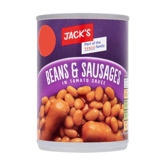 Jacks Beans & Sausages in Tomato Sauce 395g