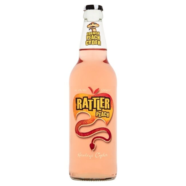Healeys Rattler Peach Cornish Cyder 500ml Russells British Store