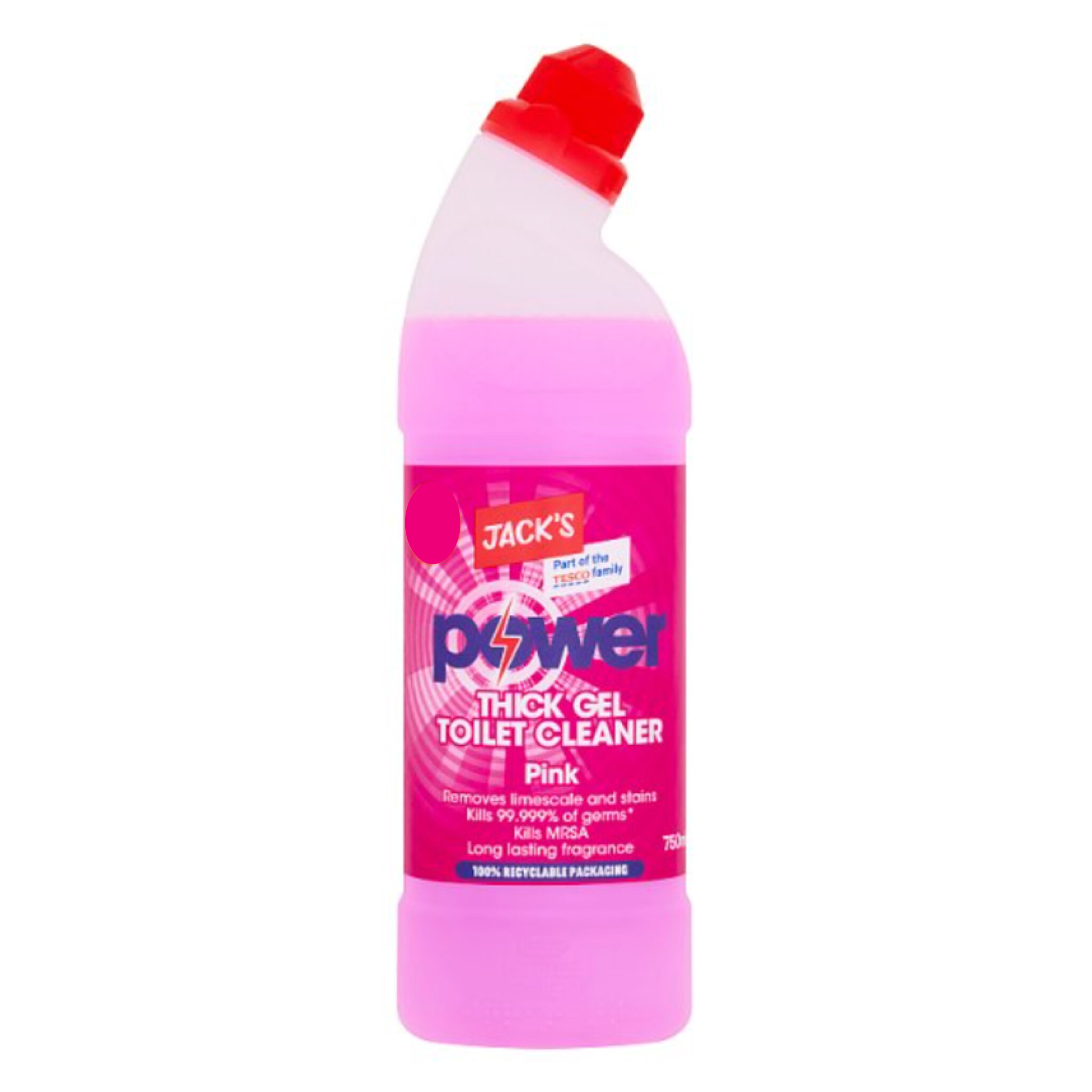 Jacks Power Thick Gel Toilet Cleaner Pink 750ml Russells British Store