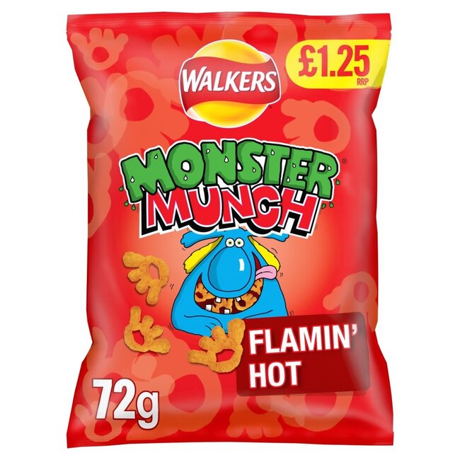 Monster Munch Flamin' Hot Snack 72g