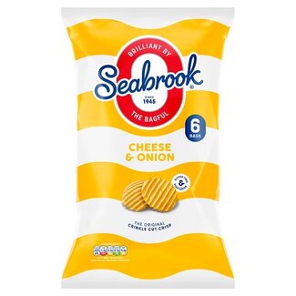 Seabrook Cheese & Onion Crisps 6x25g