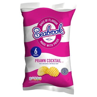 Seabrook Prawn Cocktail Crisps 6x25g