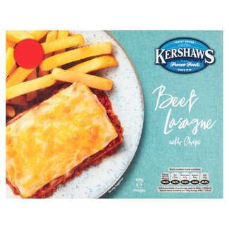 Kershaws Beef Lasagne with Chips 400g