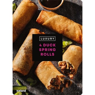 Iceland Luxury 4 Duck Spring Rolls 220g