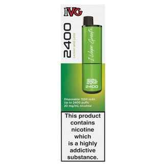 Ivg 2400 Lemon & Lime Vape 20mg